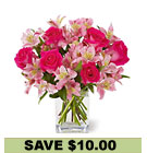 Dreamland Pink<br> 6 Rose Bouquet